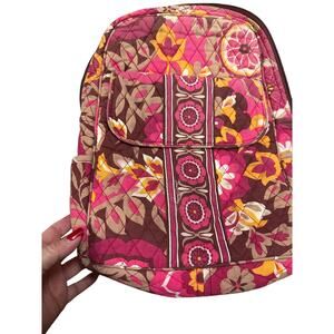 Vera Bradley Multicolor Medium Backpack Flower Floral CARNABY Retired Pocket